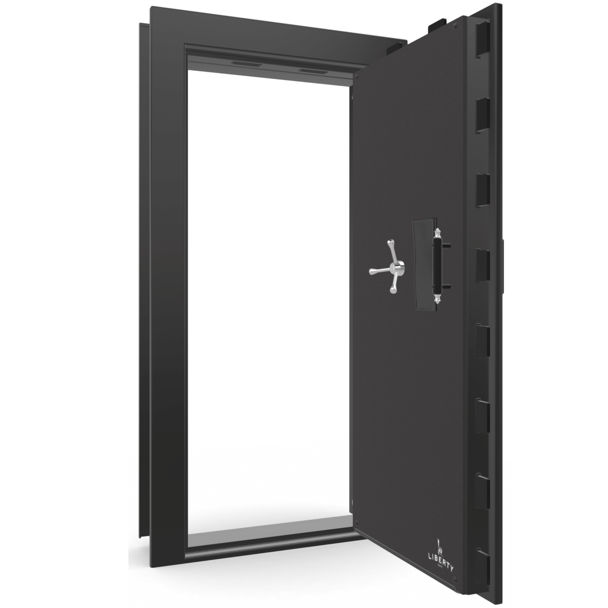 Vault Door Series | Out-Swing | Right Hinge | Black Gloss | Electronic Lock - open