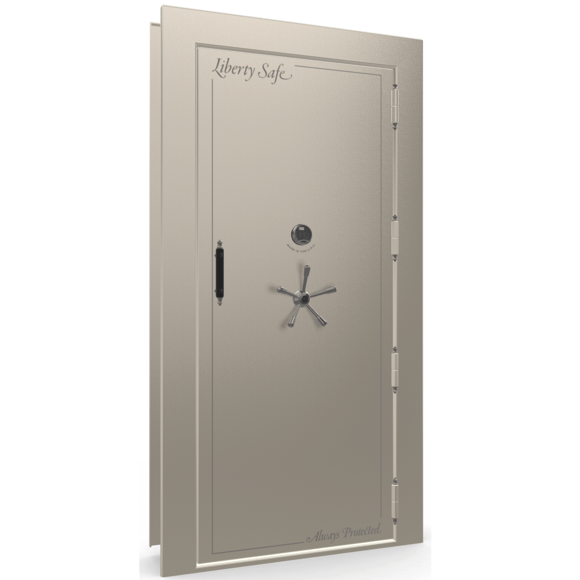 Vault Door Series | Out-Swing | Right Hinge | Champagne Gloss | Electronic Lock - closed