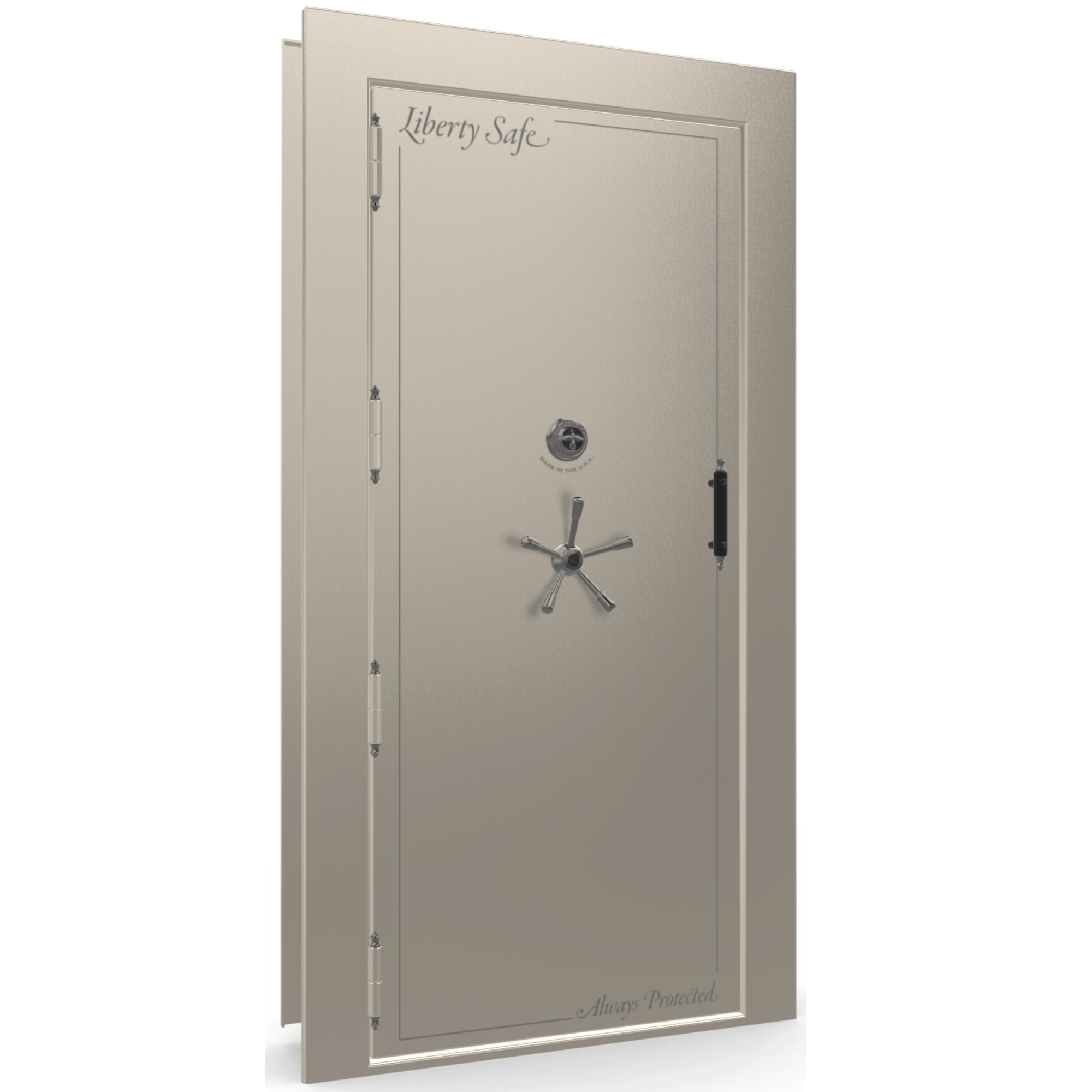 Vault Door Series | Out-Swing | Left Hinge | Champagne Gloss | Mechanical Lock - closed