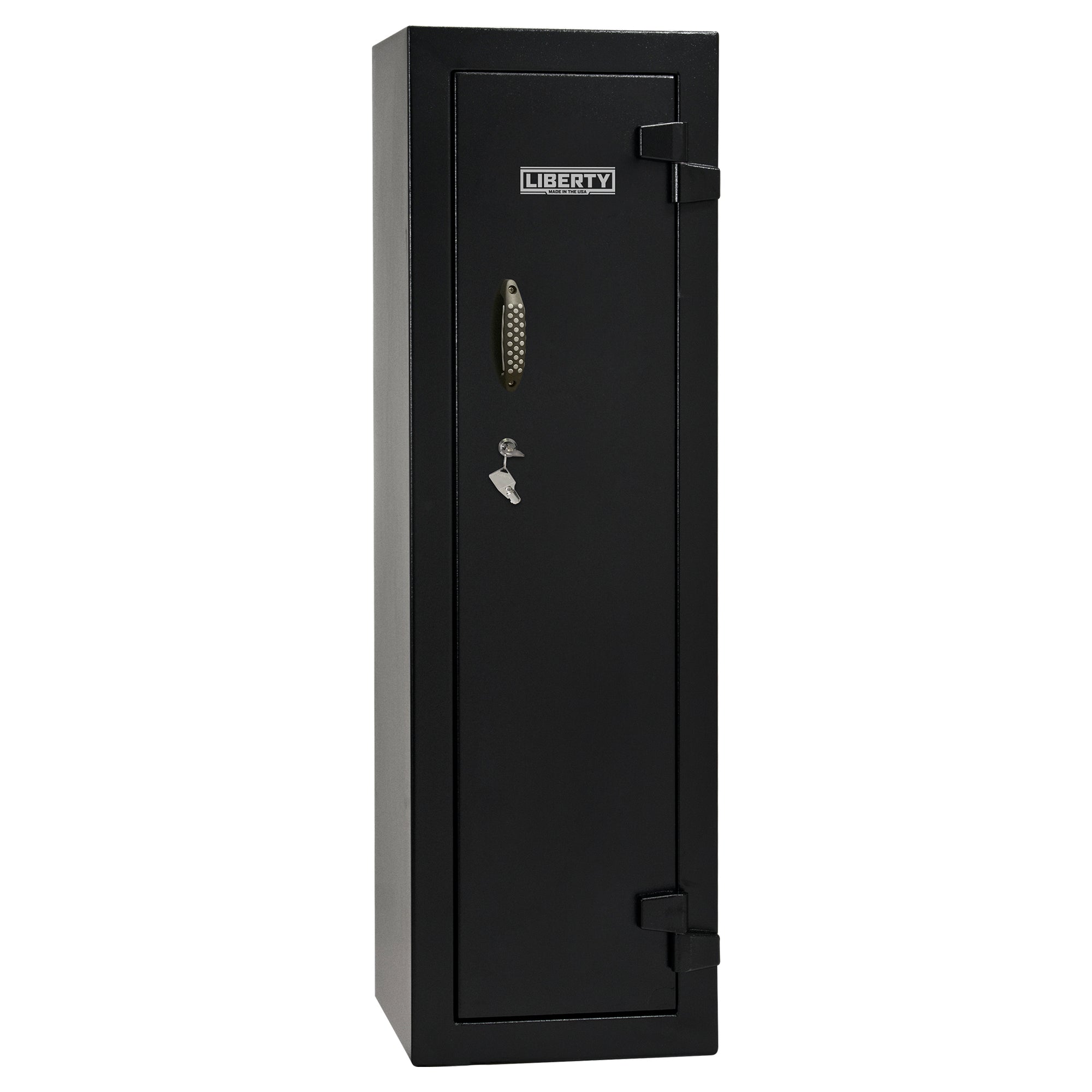 Ammo Cabinet 10 | Dimensions: 59”(H) x 18”(W) x 16”(D) | 1 (Expandable to 2) Long Guns | Black - closed
