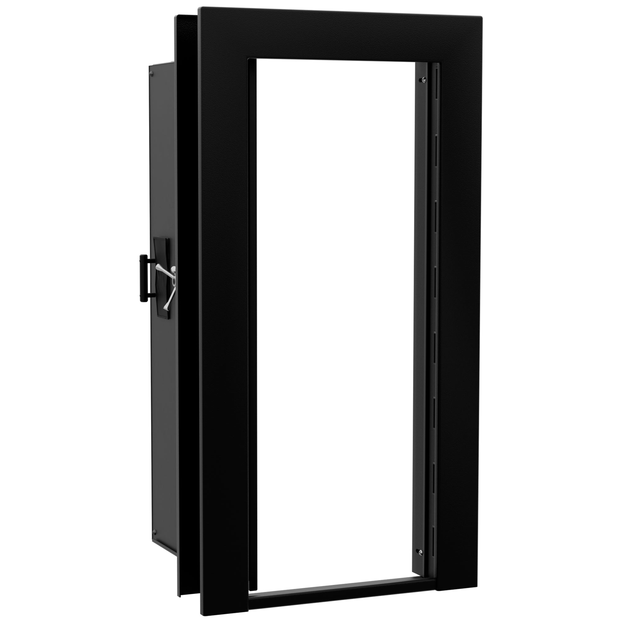 Vault Door Series | In-Swing | Left Hinge | Black Textured | Electronic Lock - open