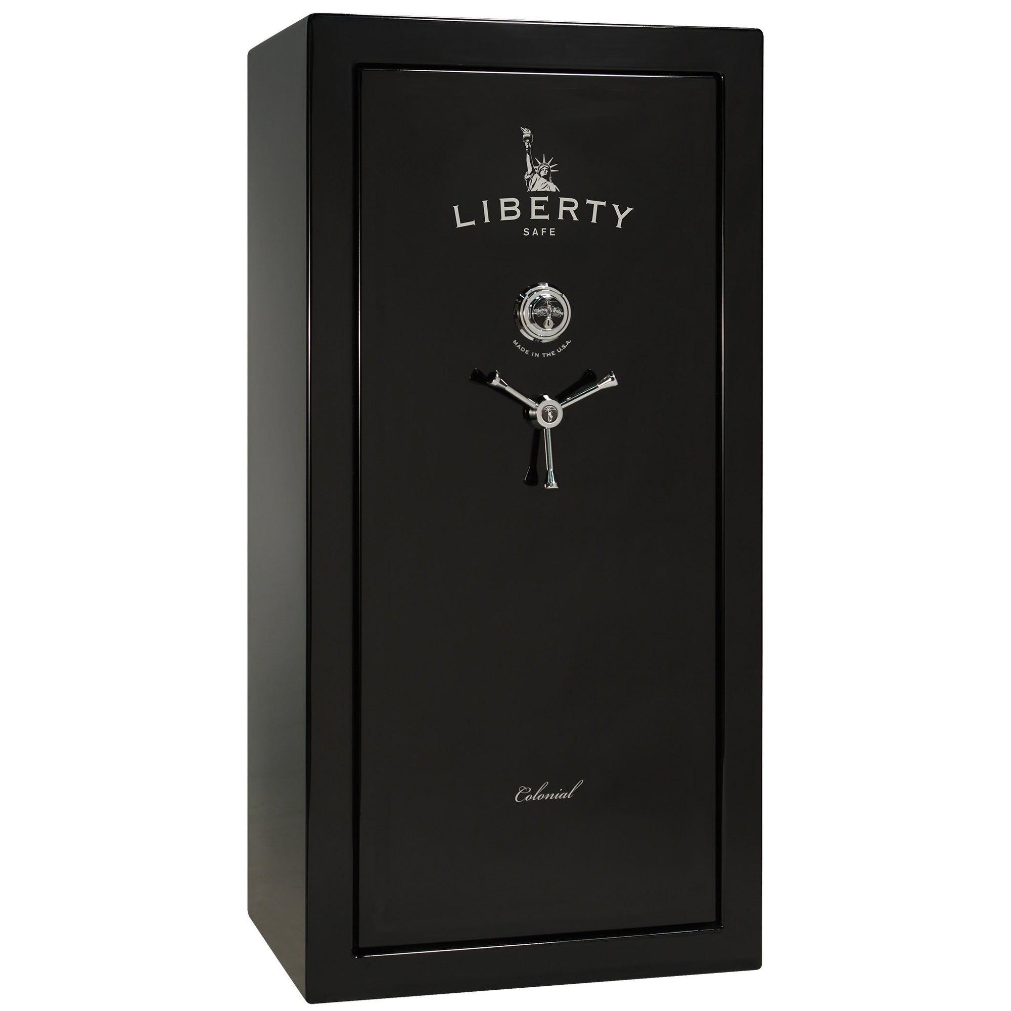 Colonial Series | Level 4 Security | 75 Minute Fire Protection | 23 PRO FLEX | DIMENSIONS: 60.5"(H) X 30"(W) X 22"(D*) | Black Gloss | Mechanical Lock - Closed