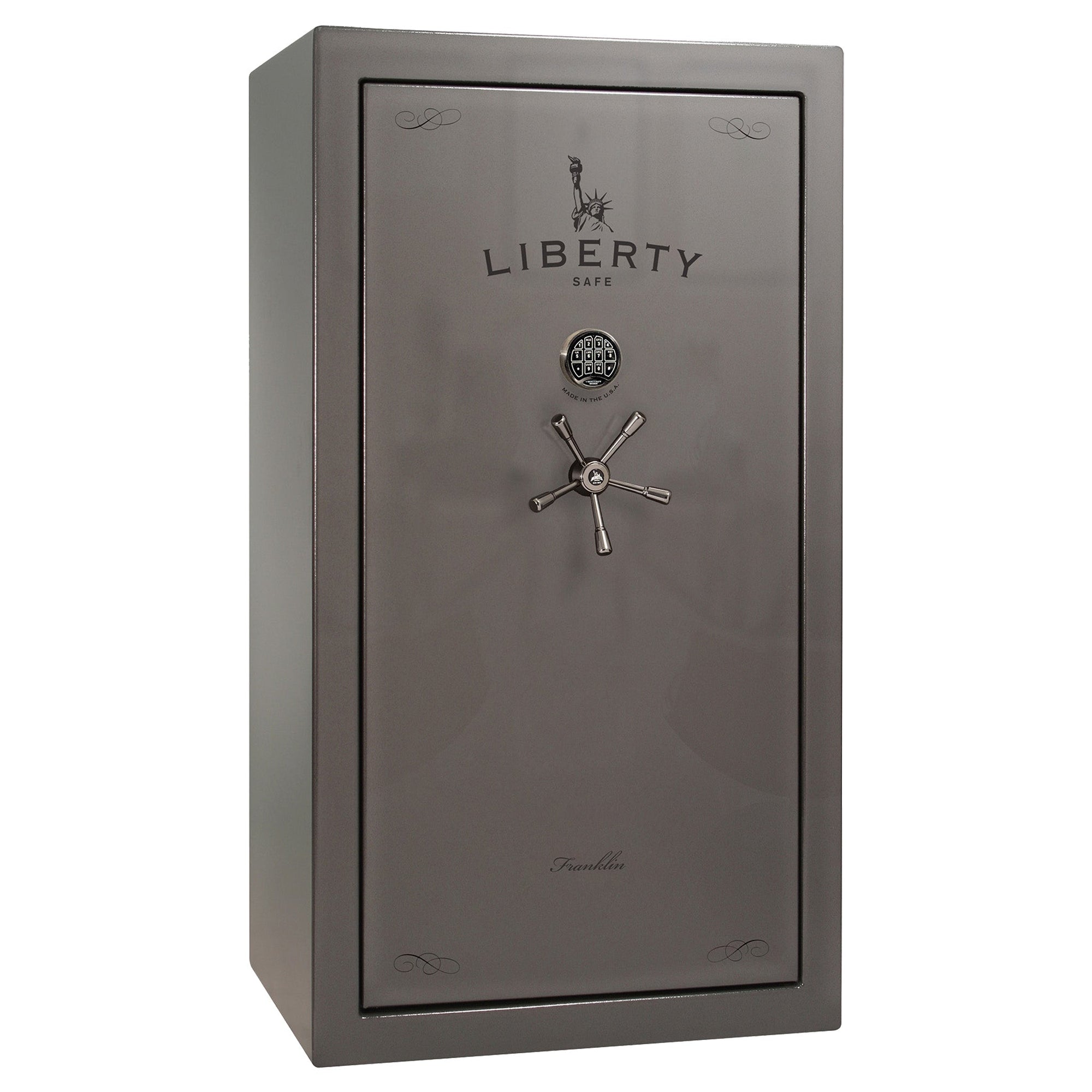 Franklin Series | Level 5 Security | 110 Minute Fire Protection | 40 | DIMENSIONS: 66.5"(H) X 36"(W) X 27.5"(D*) | Gray Gloss | ProFlex Modular Shelving - Closed Door