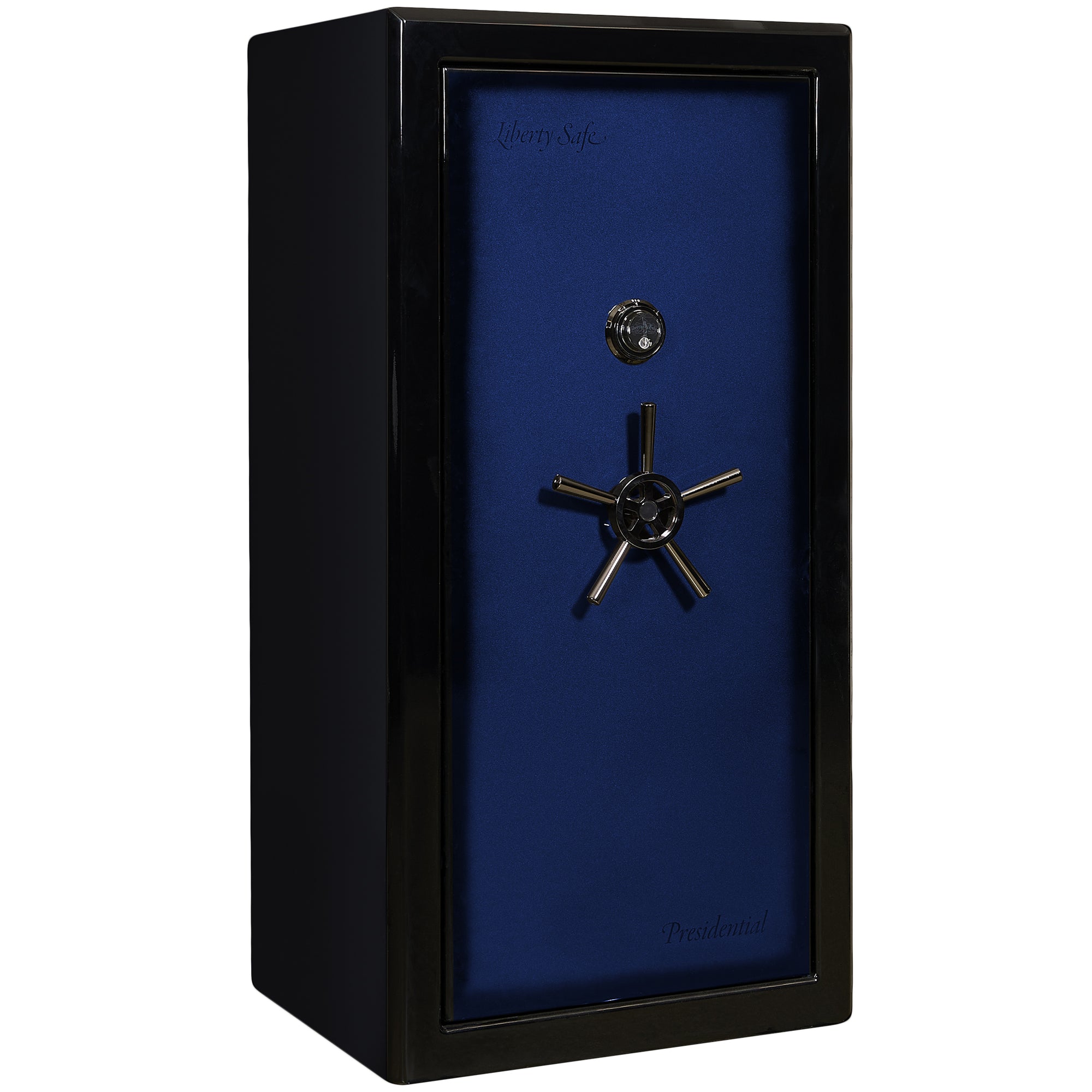 Presidential Series | Level 10 Security | 2.5 Hours Fire Protection | 25 | Dimensions: 60"(H) x 30"(W) x 24.75"(D*) | Blue Gloss | Mechanical Lock - Closed