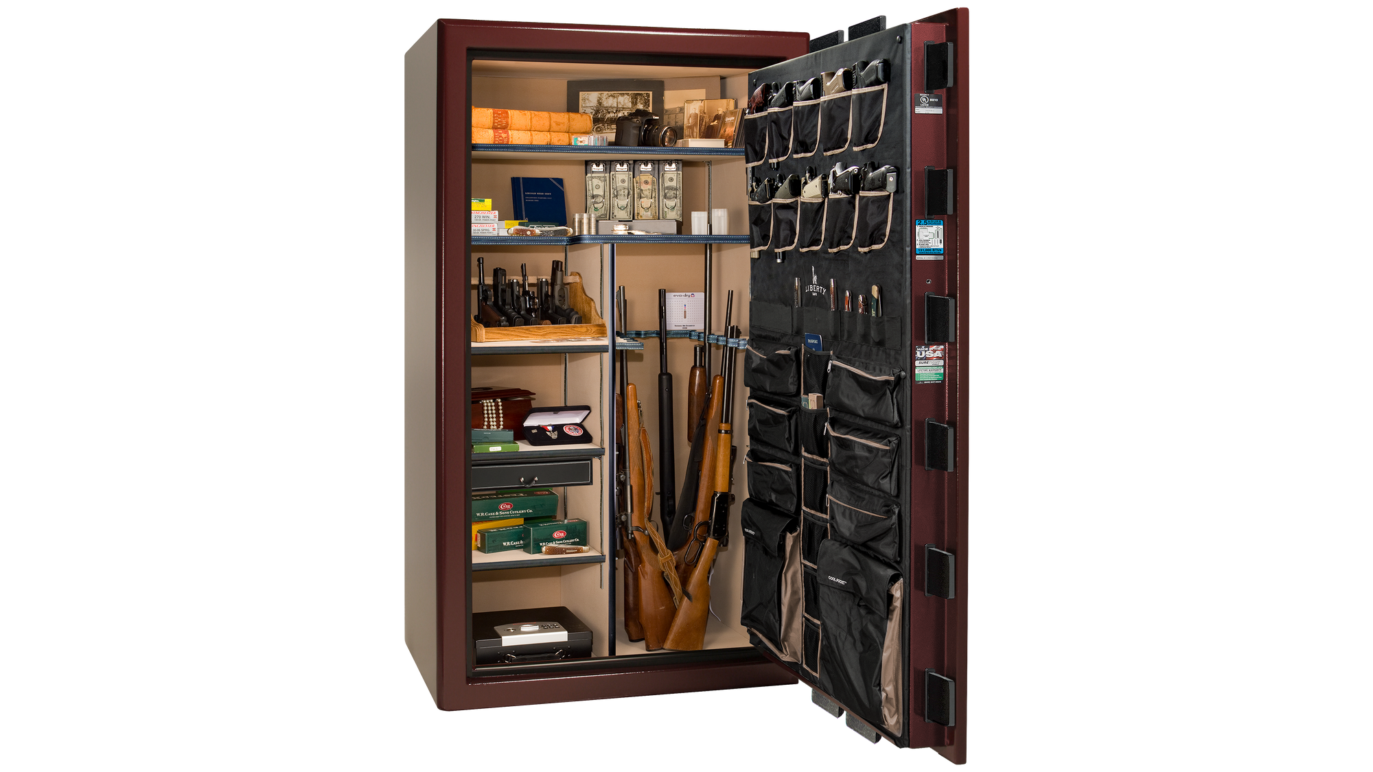 Presidential 50 Burgundy Marble - Open Interior